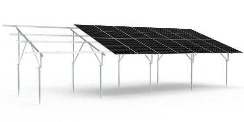 TonKor Ground Mount Carbon Steel Dual Pile Ground Screw Foundation